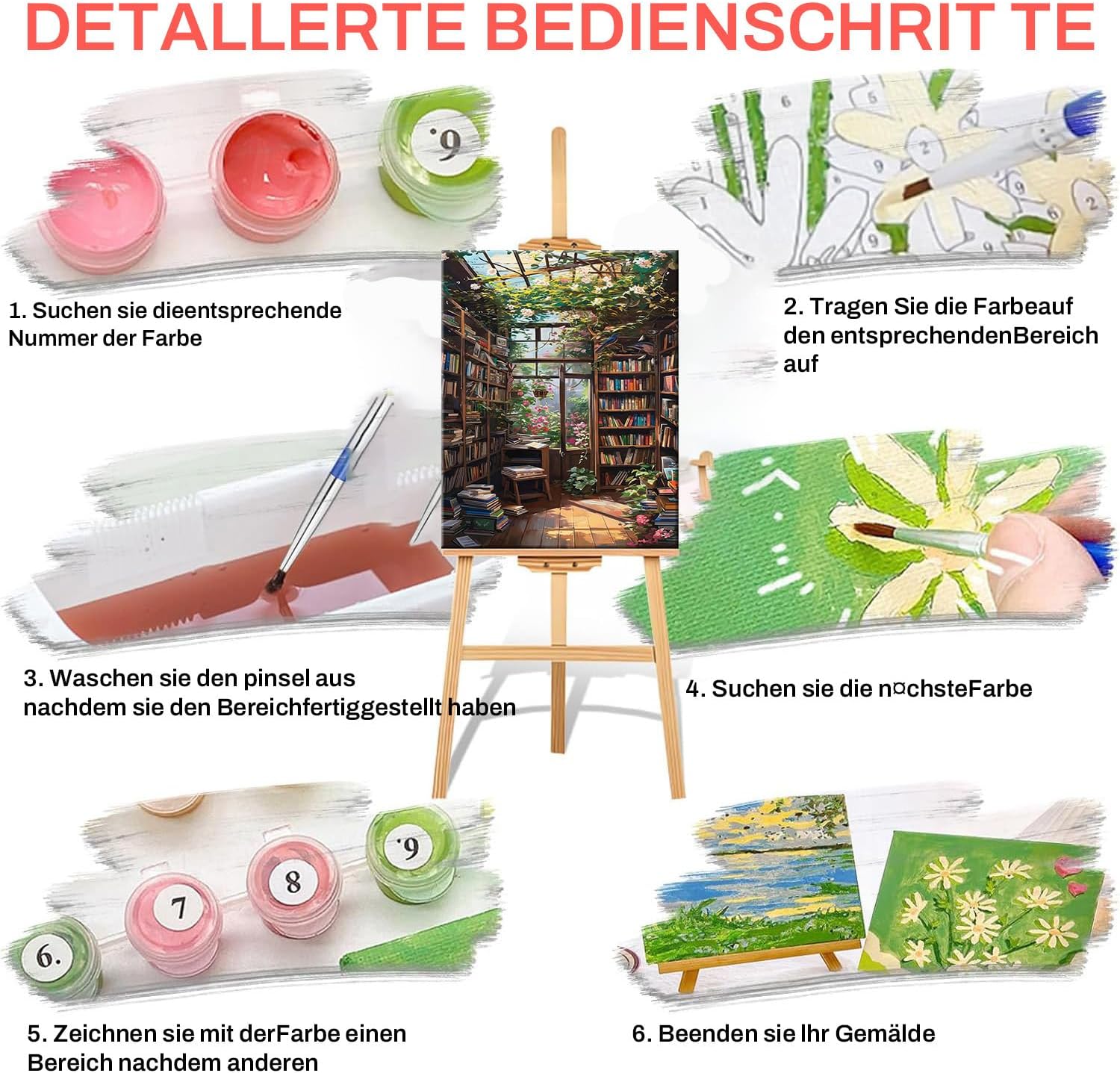 Thumbnail 6 de WEMEON Malen nach Zahlen 40x50 cm 🎨