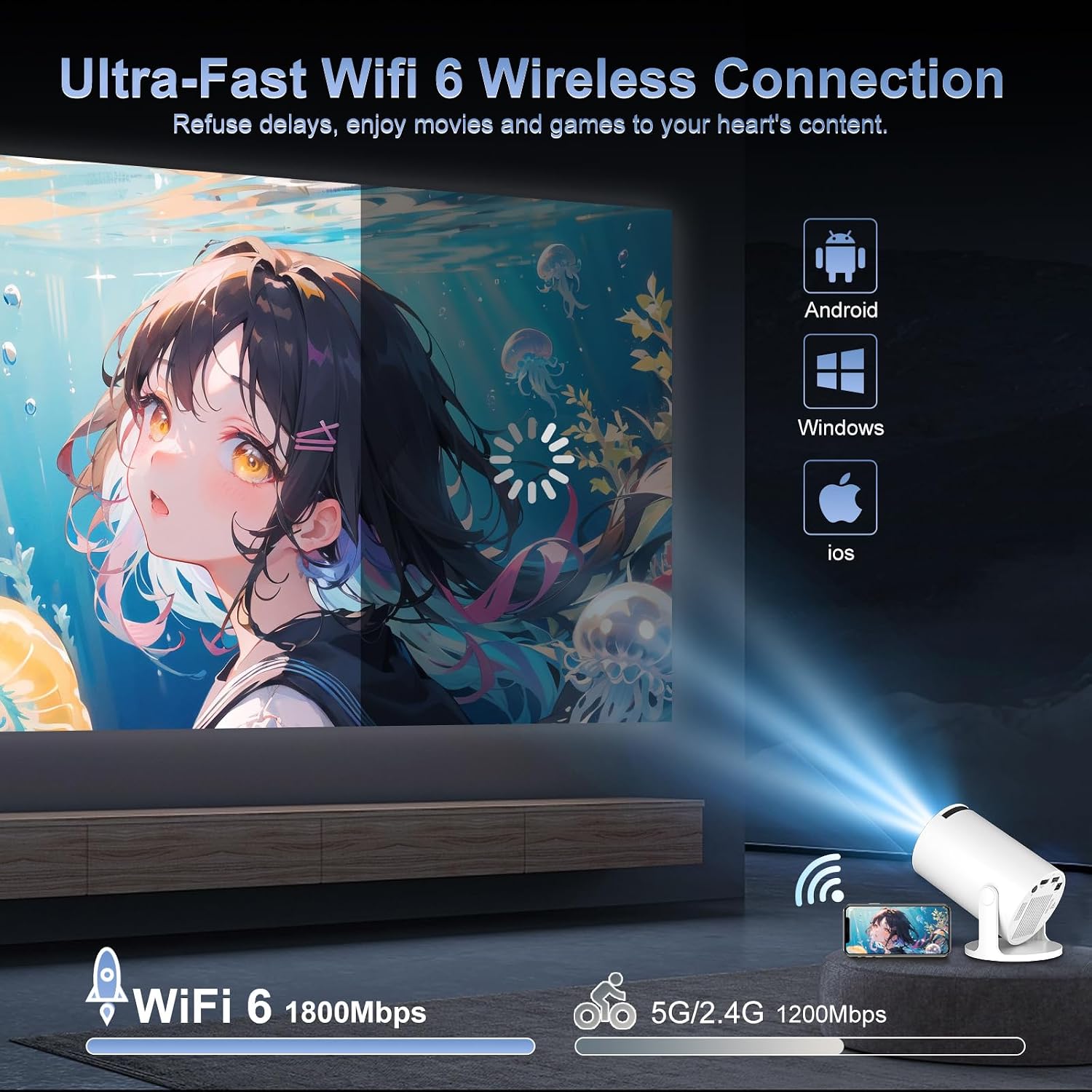 Thumbnail 6 de Ultra Smart Projector 12000 Lumens HY300Pro+