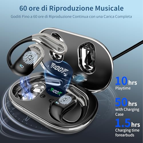 Thumbnail 4 de Paekole AI Cuffie Traduzione Simultanea Bluetooth 6.1 Wireless – Open-Ear, 80 Ore di Riproduzione