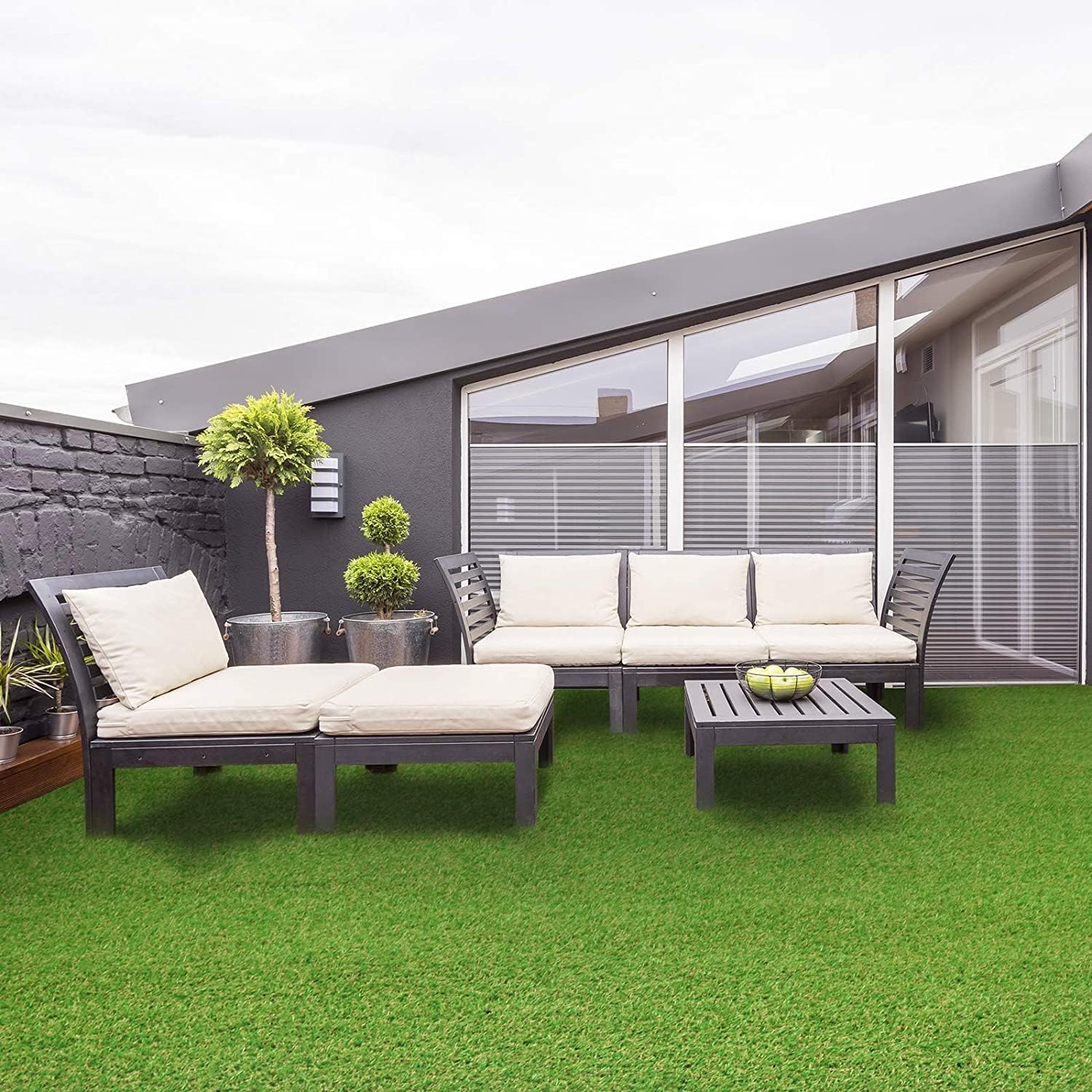 Detalle 2 de Floordirekt Kunstrasen Outdoor – Riviera 14 mm, 200 x 300 cm, Rasenteppich nach Maß