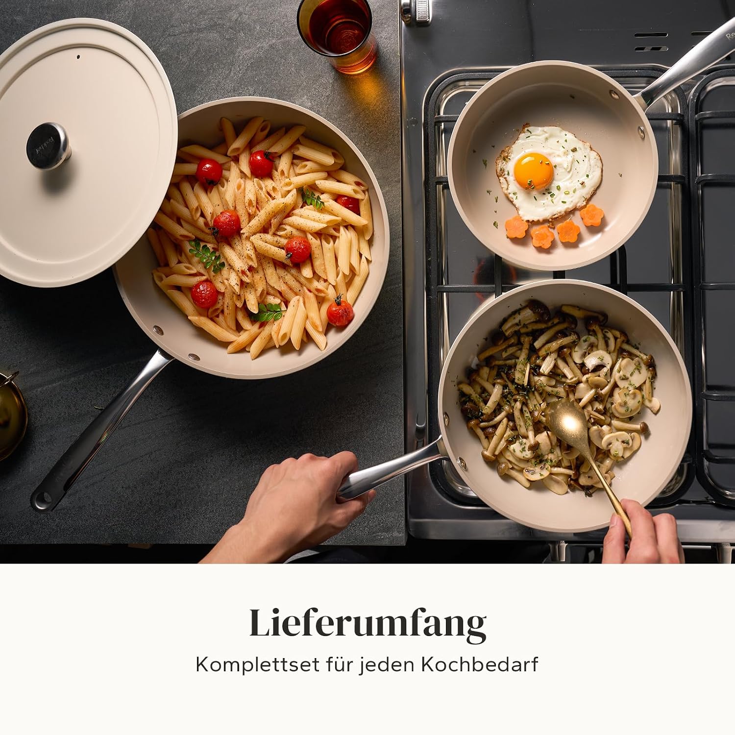 Detalle 2 de Redchef Pfannenset Keramik 20/24/28 cm