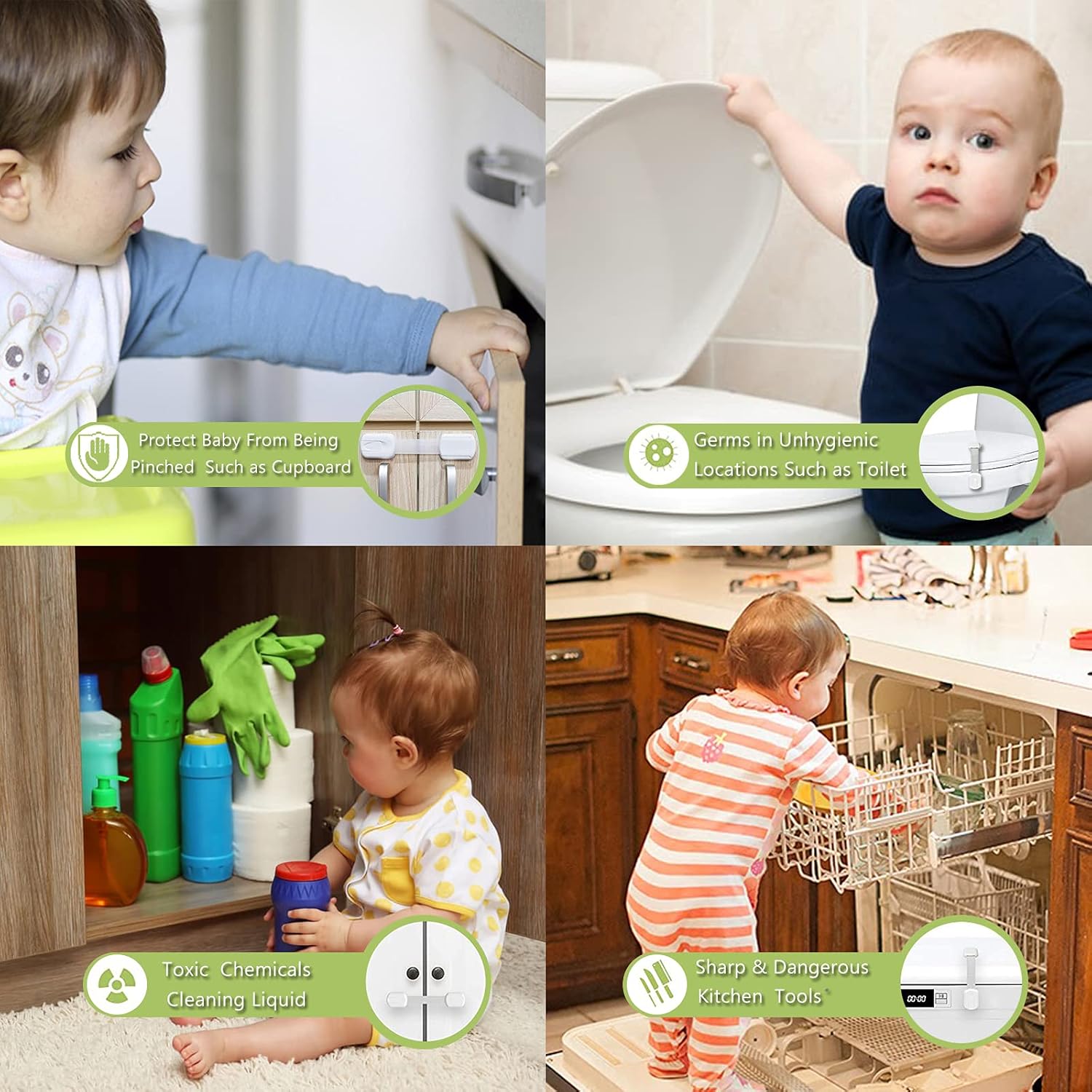 Thumbnail 1 de Hion Child Safety Locks 6-pack for cupboards 🔒