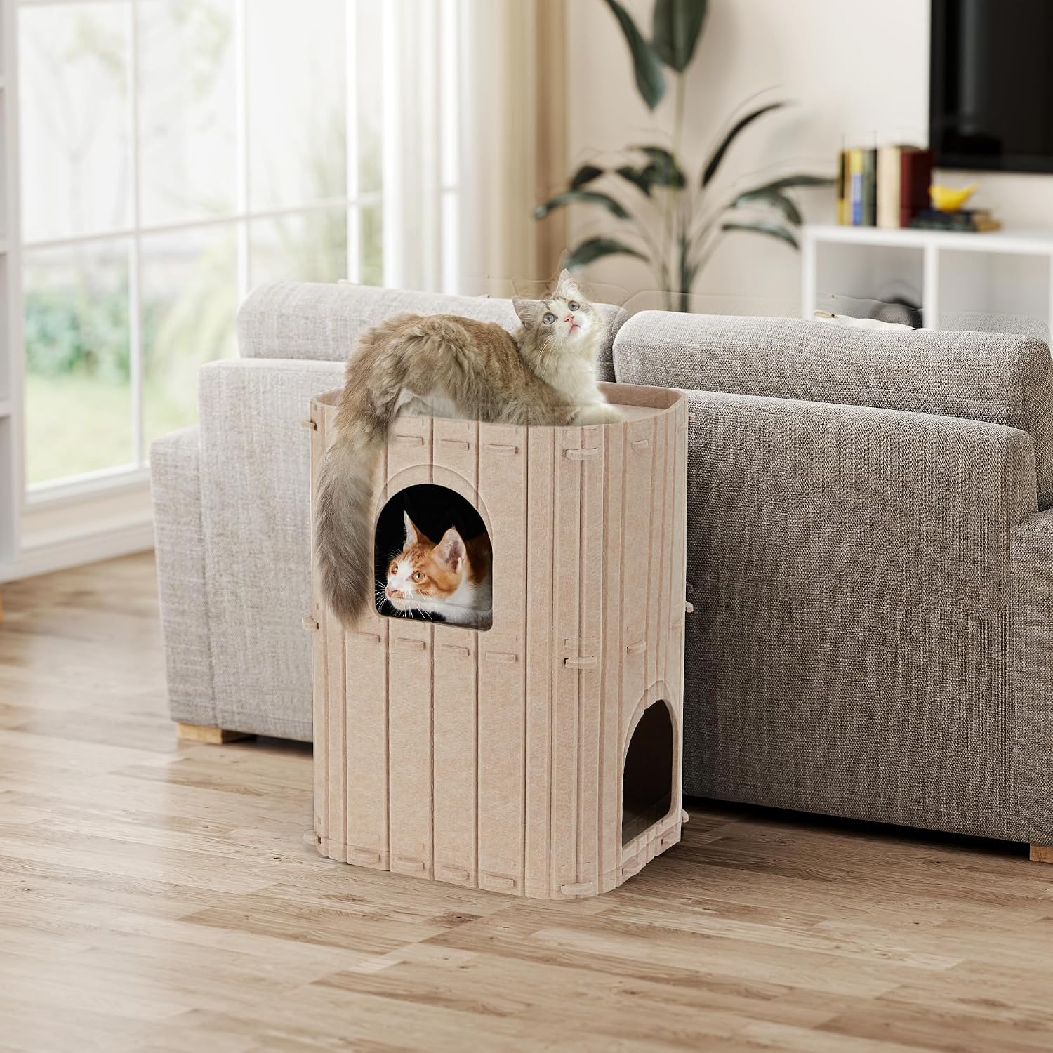 Thumbnail 4 de FUKUMARU 2‑Storey Cat House 45×36.5×60cm 🐱