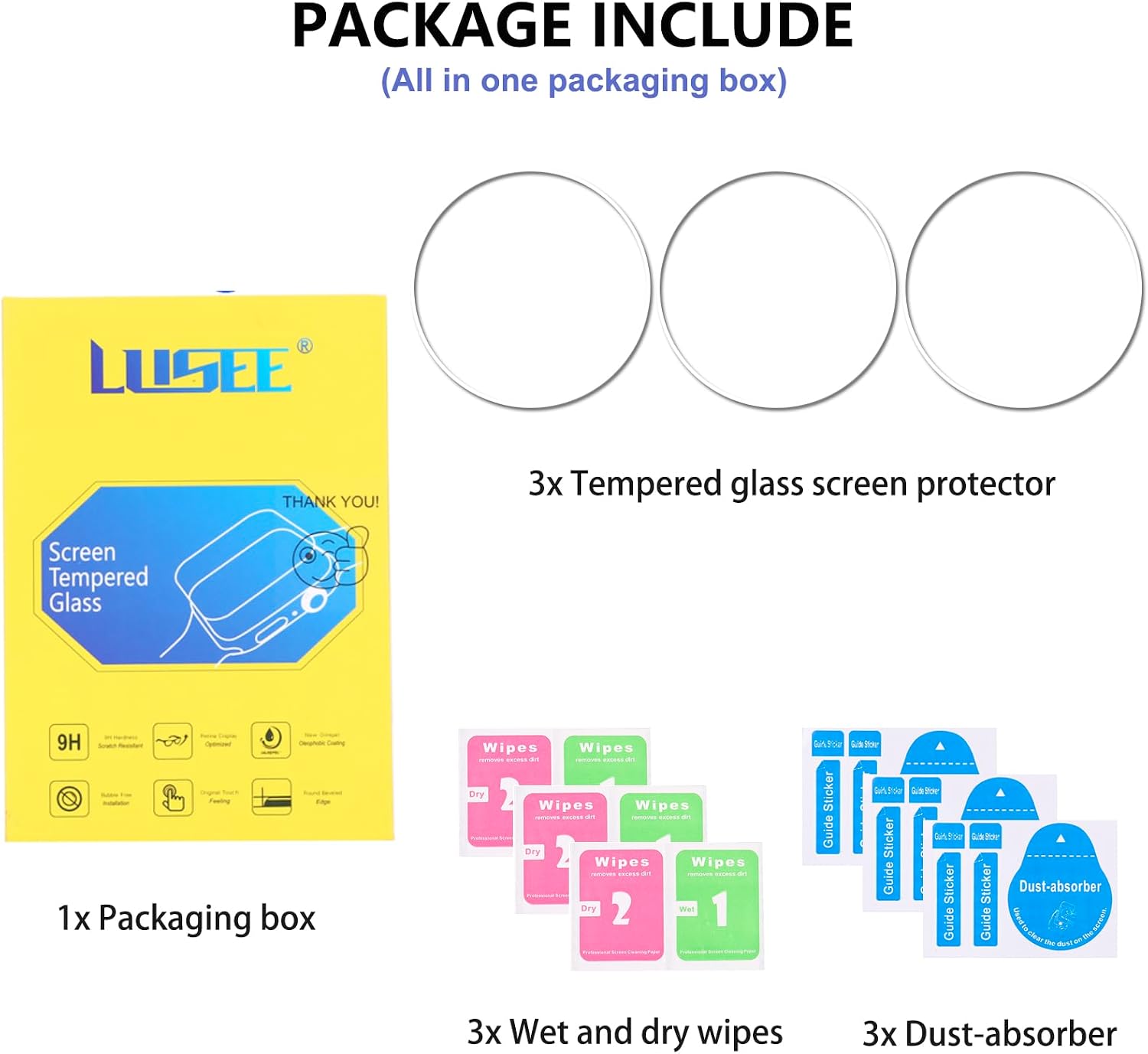 Thumbnail 6 de Lusee Screen Protector for Suunto 9 Peak—Tempered Glass, 3-Pack