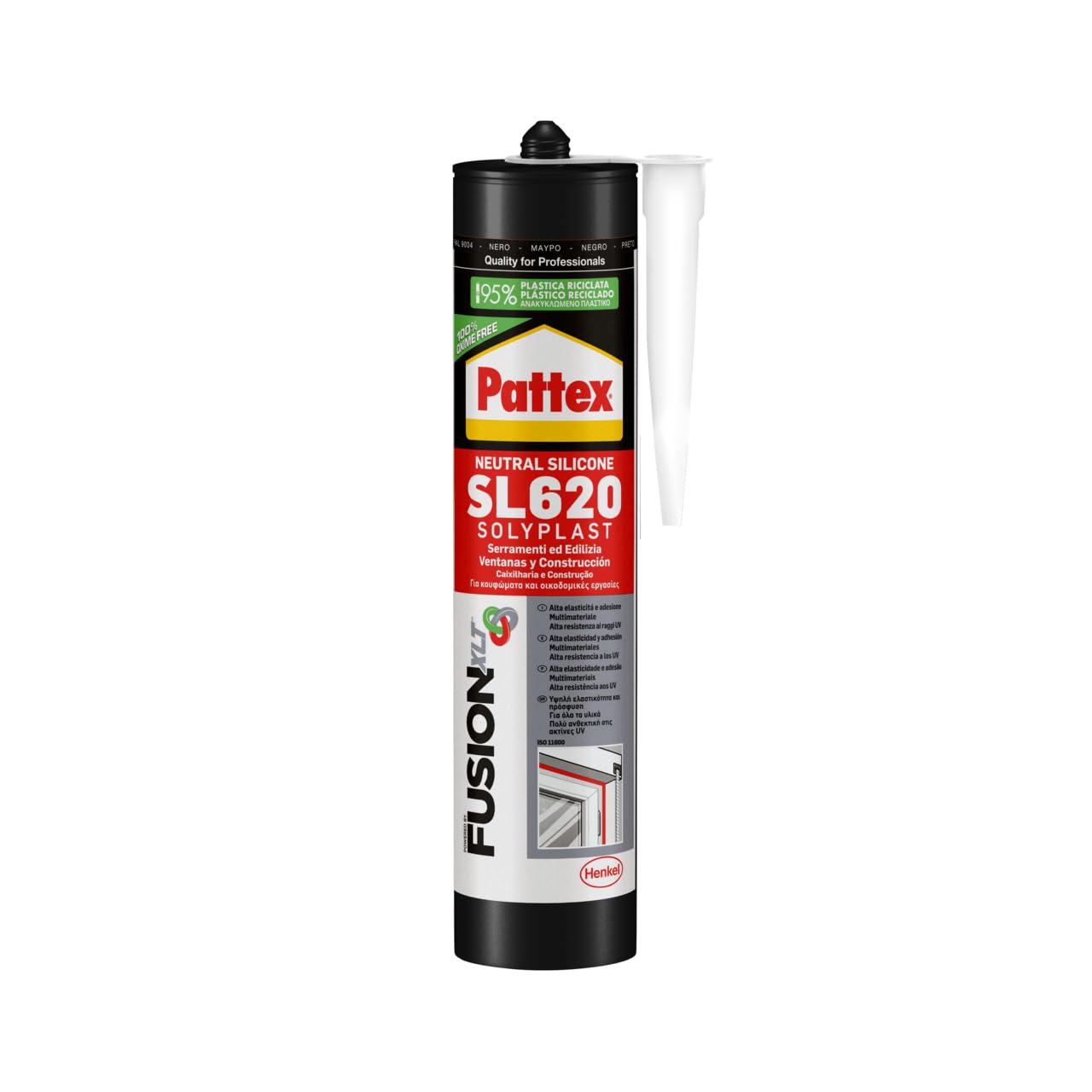 Detalle de Pattex Sigillante Silicone SL620 Serramenti ed Edilizia – Sigillante neutro basso modulo, 300 ml
