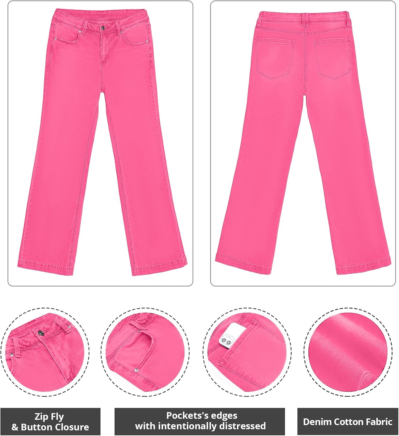 Thumbnail 6 de GRAPENT GP-PAGHGCGH Women's High-Rise Flare Jeans with Stretch Denim