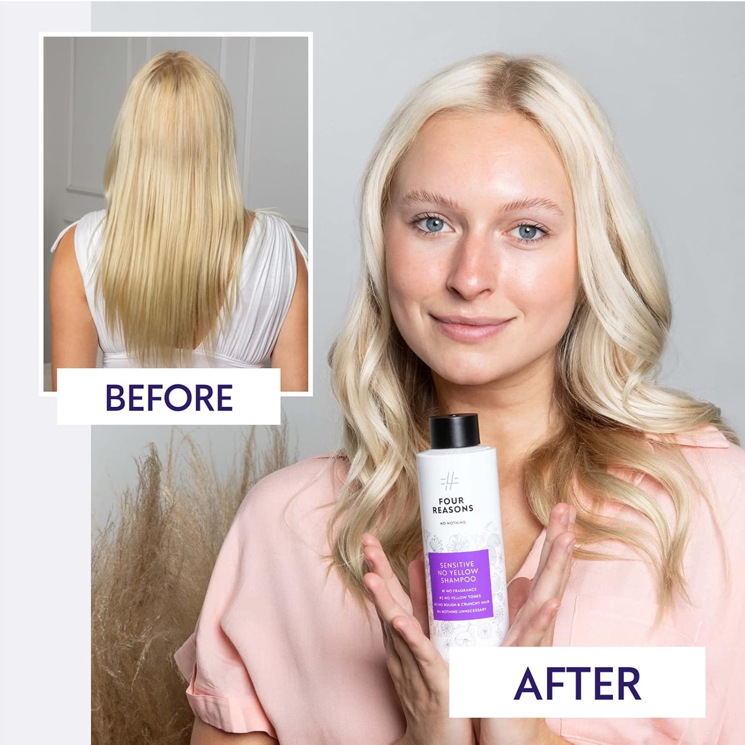 Thumbnail 1 de No nothing No Yellow Purple Shampoo – Fragrance Free Toning for Blonde, Gray & Silver Hair