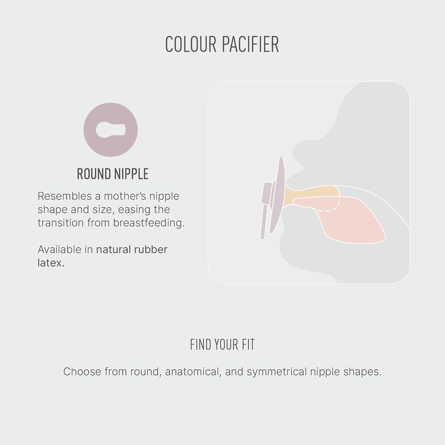 Thumbnail 3 de BIBS Liberty Pacifier: 2 Colour Natural Rubber
