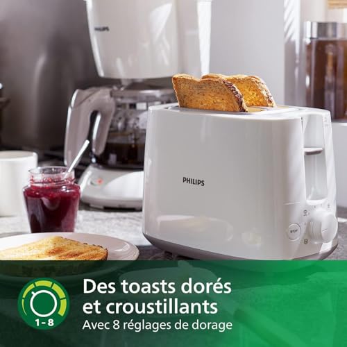 Thumbnail 4 de Philips Daily HD2581/00, grille-pain 2 fentes larges, 8 réglages, 830 W