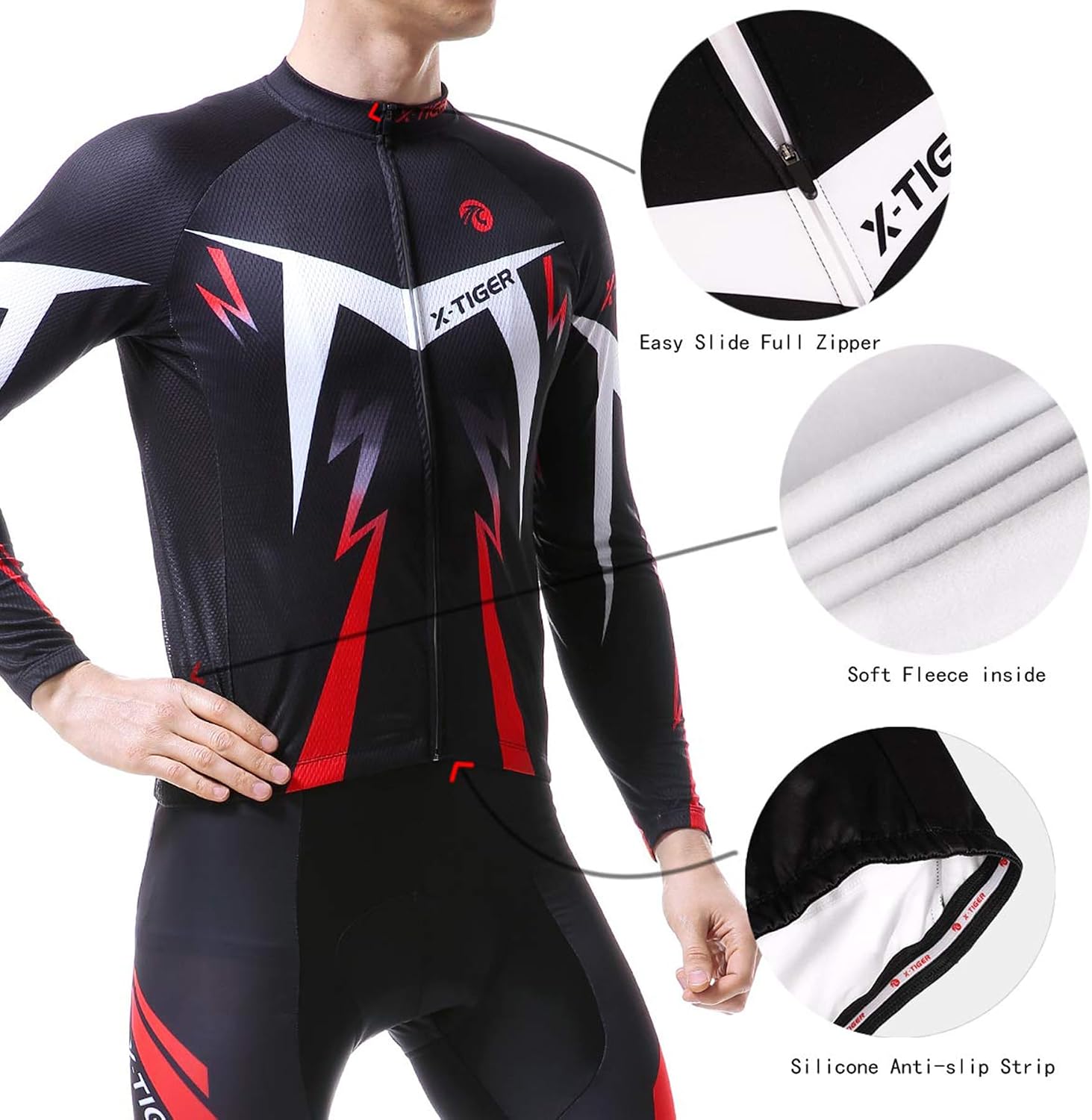 Detalle de X-TIGER Ciclismo Inverno Termico 5D Gel