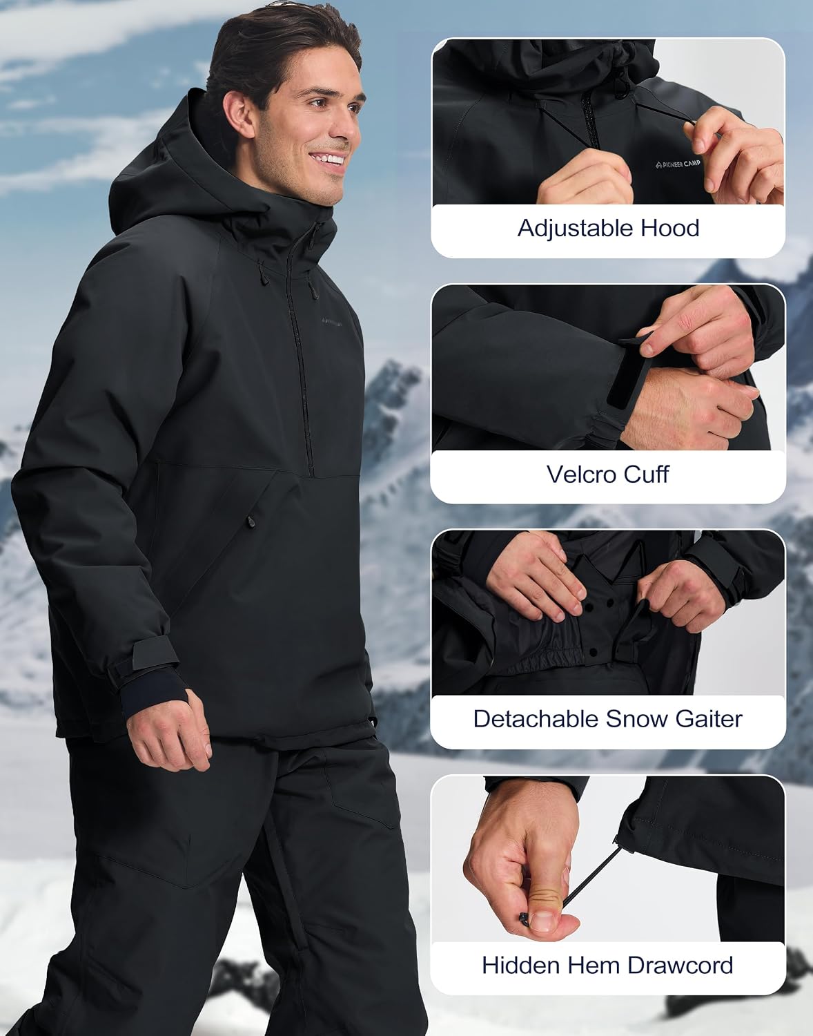Thumbnail 5 de Pioneer Camp Veste de ski semi-frontale 10 000 mm