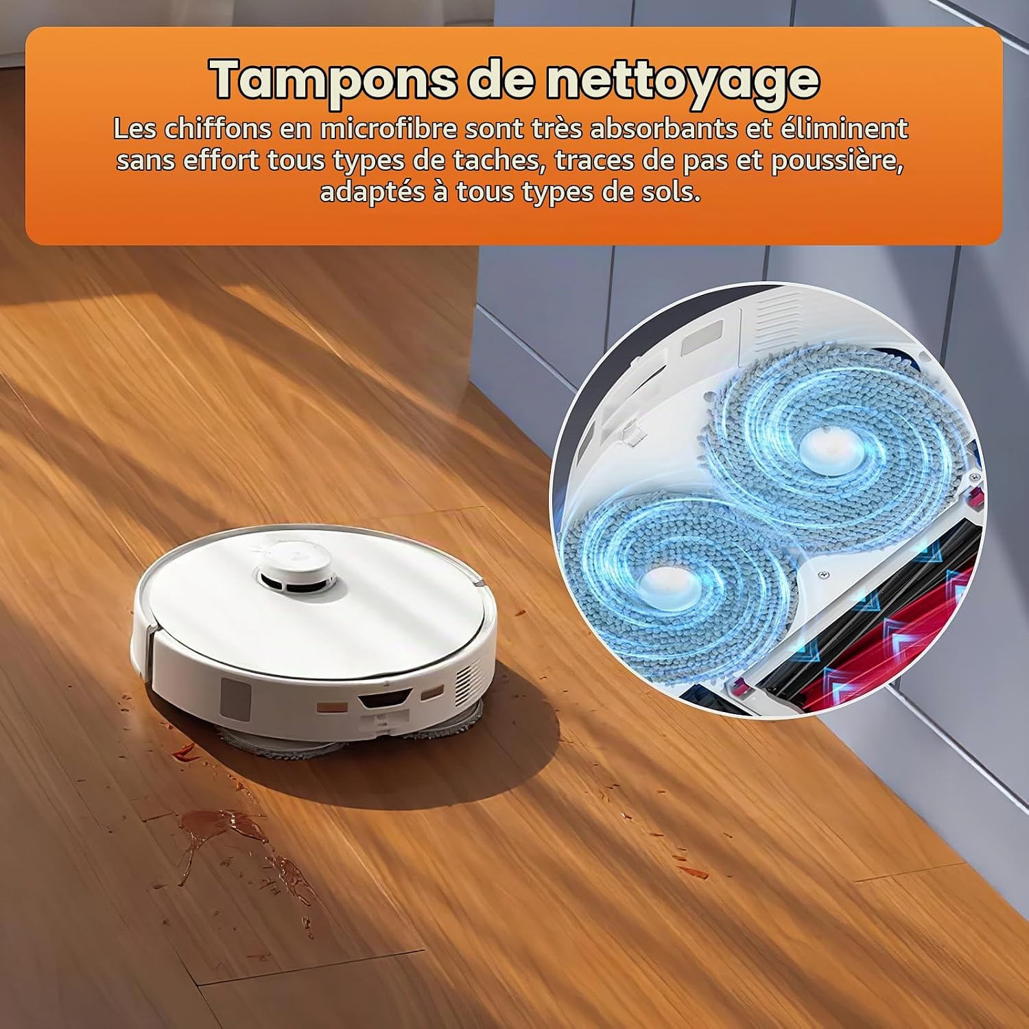 Detalle de Fenkabs Qrevo Curv accessoireset met borstels, filters en microvezeldoeken