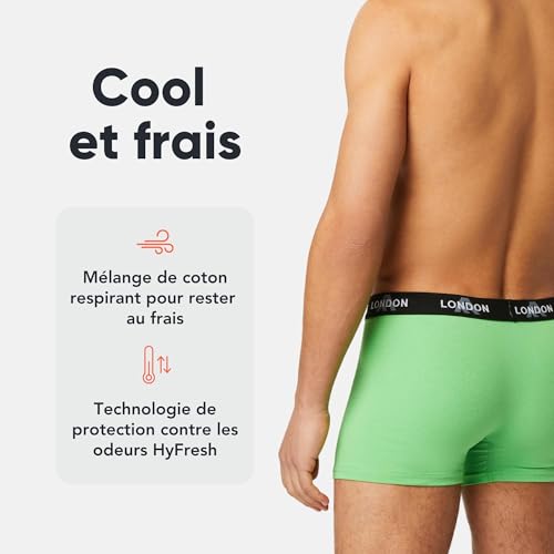Detalle 2 de Boxers FM London – lot de 4/8 pour hommes avec ceinture élastique, douceur et confort au quotidien