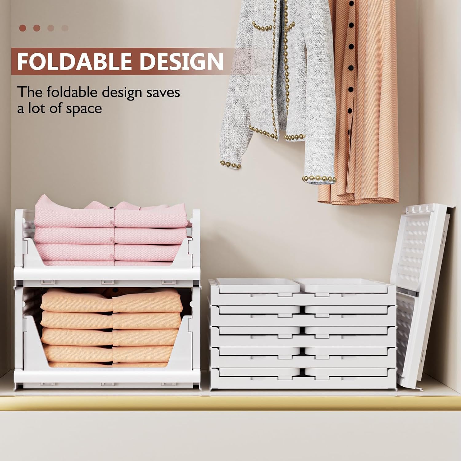 Detalle de CTSNSLH Stackable Plastic Storage Bins