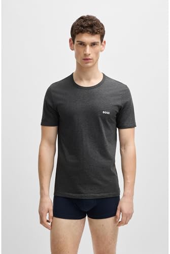 Thumbnail 3 de Camiseta BOSS T-Shirt RN 3P Classic para hombre (L) – manga corta, cuello redondo, logo discreto