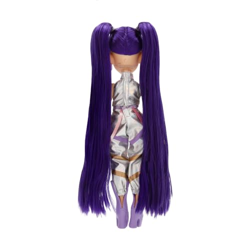 Detalle de K-POP IDOL Muñeca Mina Fashion Doll Estilo K-Pop Starlight: coletas moradas y outfits para fans de 3 años en adelante