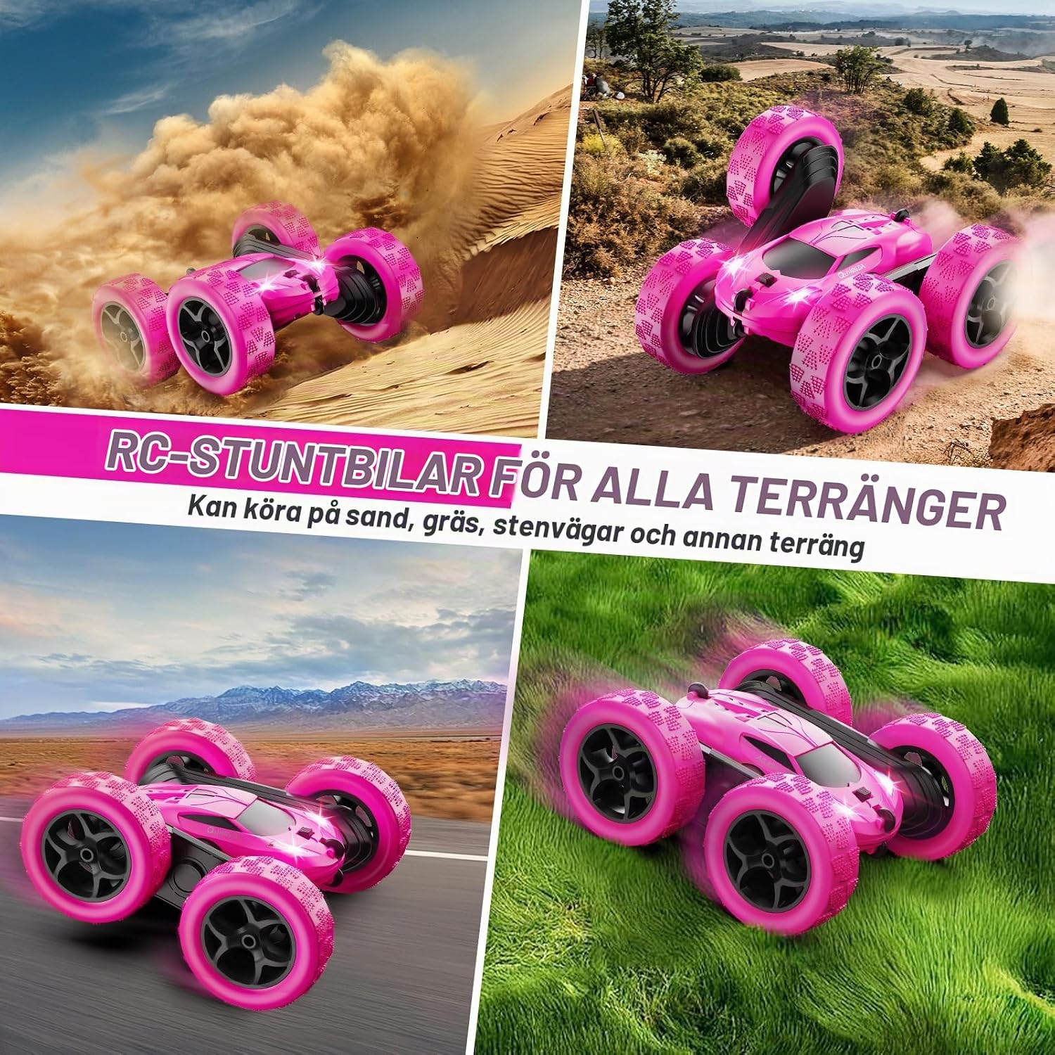 Detalle 1 de QUNREDA Q1 radiostyrd stuntbil 4WD med 2,4 GHz, 360°-rotation och LED