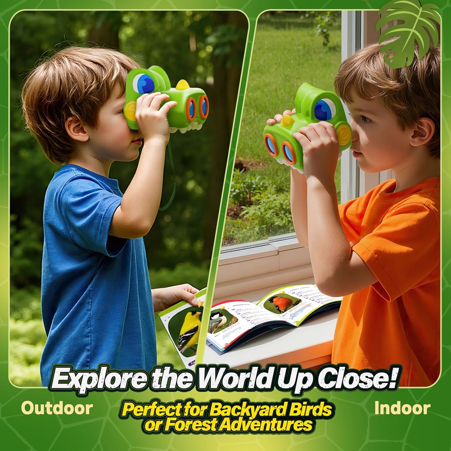 Thumbnail 4 de Kids Dinosaur Binoculars Age 3–10 with Compass