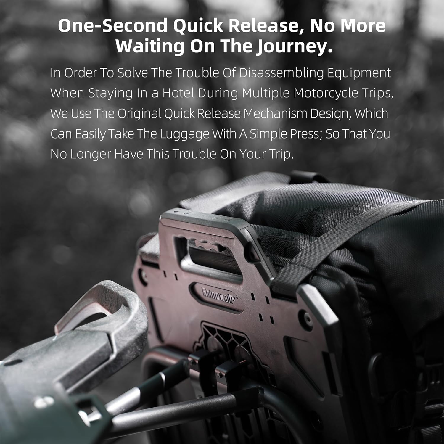 Detalle de Rhinowalk 35L Waterproof Motorcycle Saddle Bag with MOLLE System