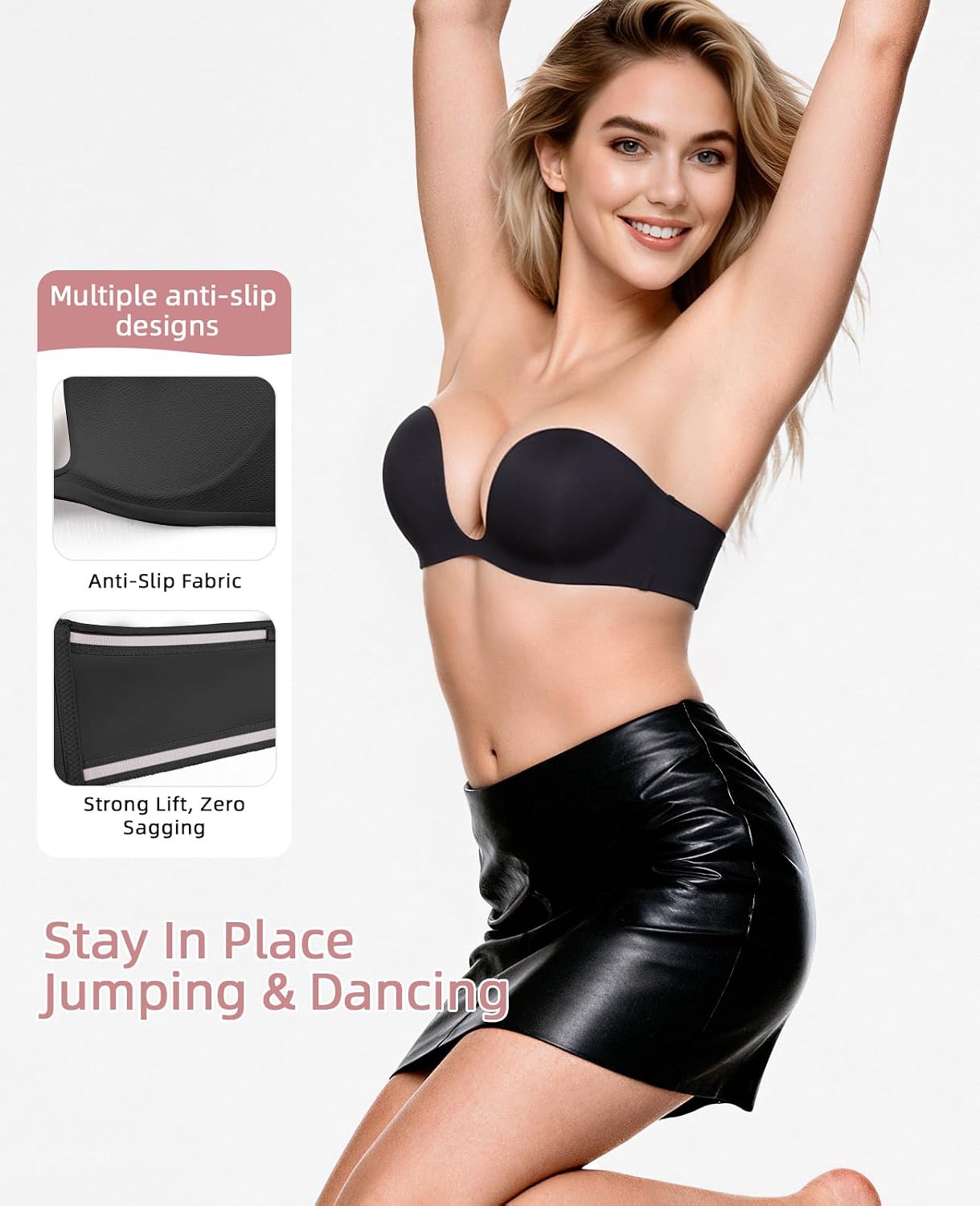 Detalle 2 de Upushall Strapless Bra with U-Shaped Plunge