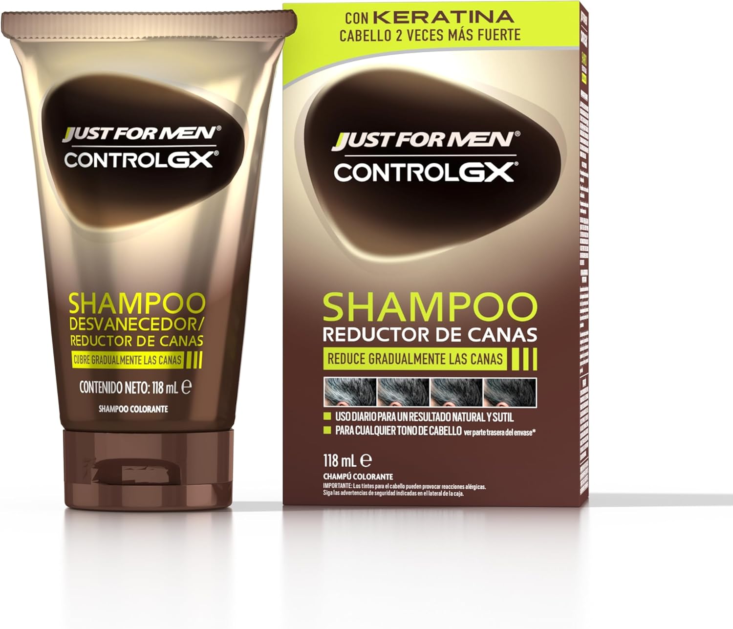 Detalle de Just for men Control GX 118ml champú reductor de canas