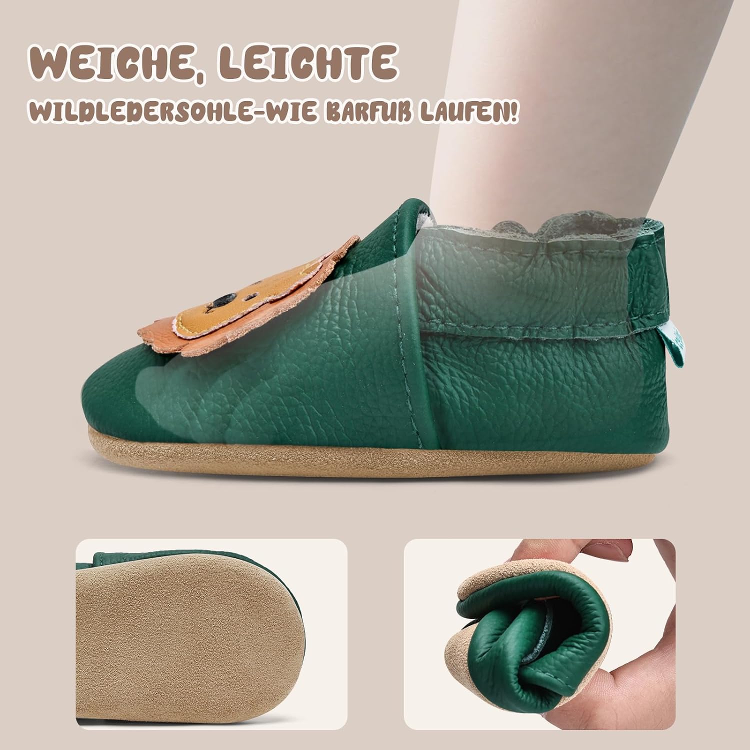 Thumbnail 3 de IceUnicorn Krabbelschuhe Baby Lauflernschuhe