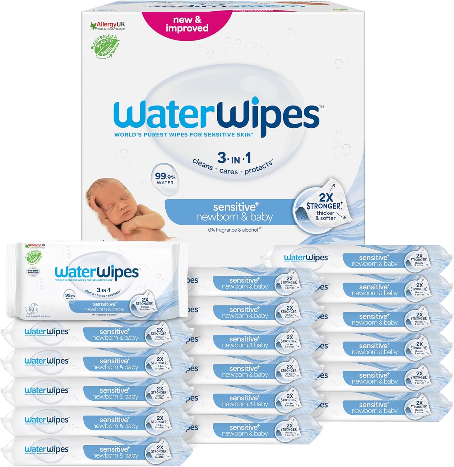 Detalle de WaterWipes Sensitive+ 1080 Tücher