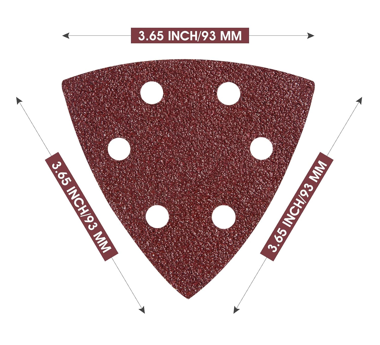 Detalle de SATC Multi Tool Triangle Sanding Pads (120 pcs) 93mm for Detail Mouse Sanders