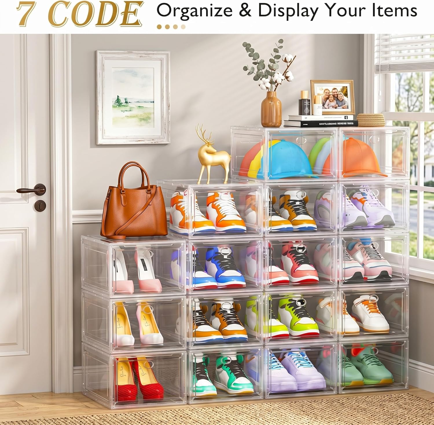 Thumbnail 4 de Thickened Clear Shoe Storage Organizer 6-Pack ๐