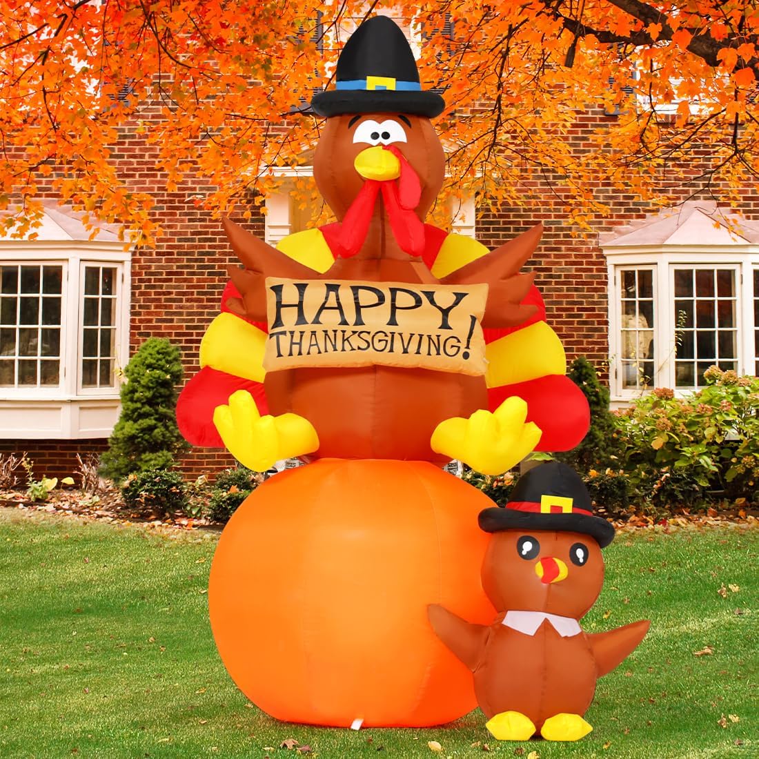 Thumbnail 6 de GOOSH 6-Foot Thanksgiving Inflatable Turkey with Built-In LEDs