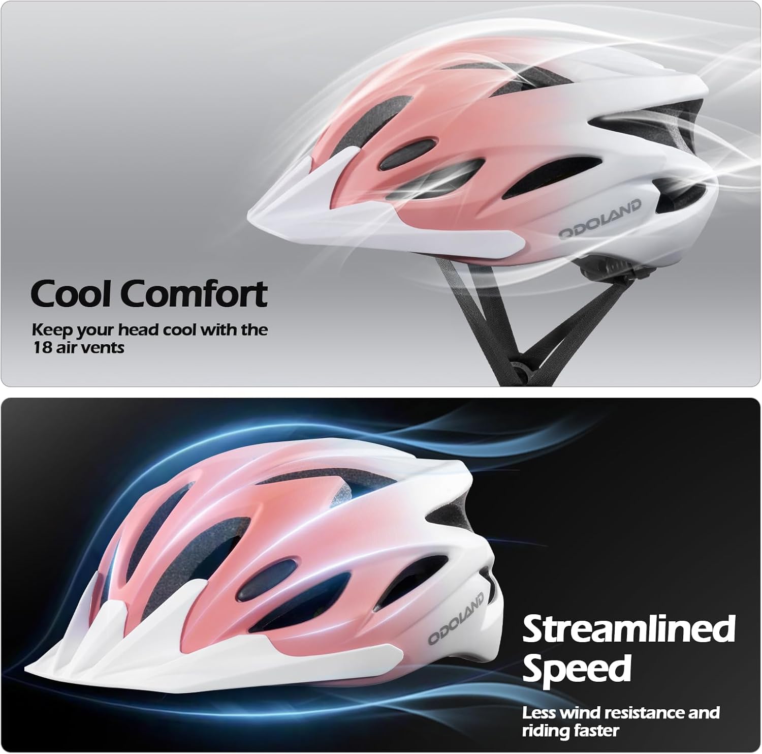 Thumbnail 4 de Odoland Fahrradhelm mit Radbrille Set – verstellbarer Rennrad- und MTB-Helm mit UV400-Schutz