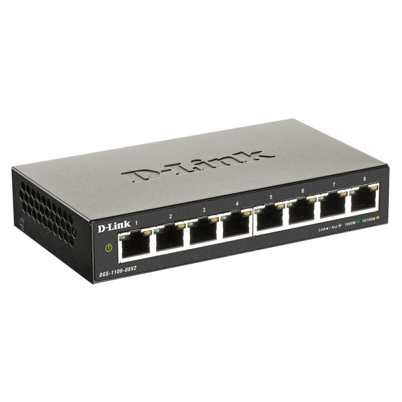 Detalle 2 de D-Link DGS-1100-08V2 Switch gestionado 8 puertos Gigabit Ethernet 🖧