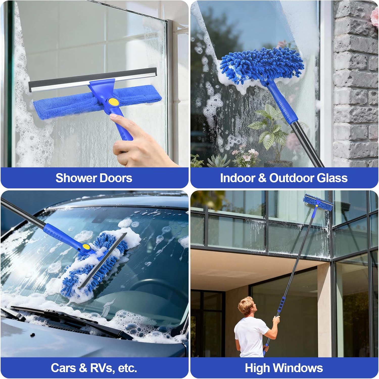 Thumbnail 4 de Wontolf Window Squeegee, 79-Inch Extension Pole