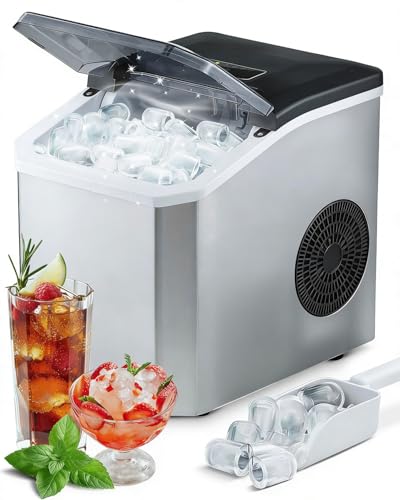 Detalle de Evolpor Ice Maker Machine Countertop: Fast, Flexible Ice for Home and On the Go