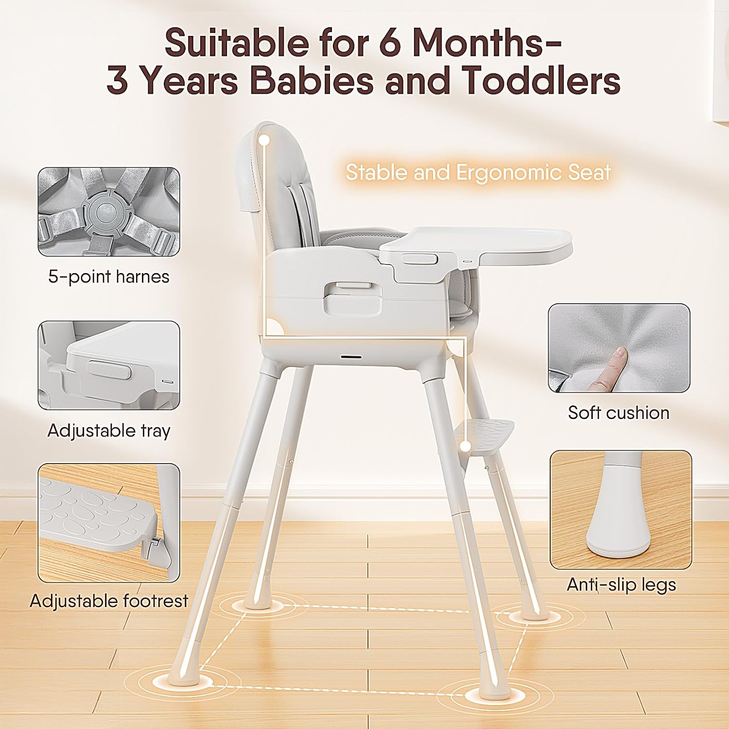 Detalle 1 de Obee Odee Portable Baby High Chair