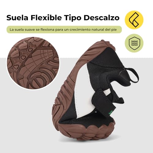 Thumbnail 6 de SAGUARO Zapatillas Barefoot para niños – Suaves, ligeras y transpirables en negro 35 EU