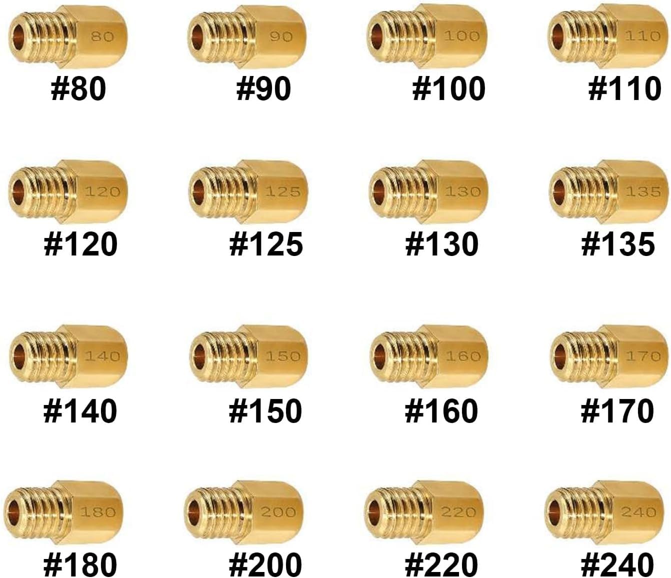 Detalle de Strongthium 30 Pcs Main & Pilot Jet Kit for Mikuni VM Hex Carbs