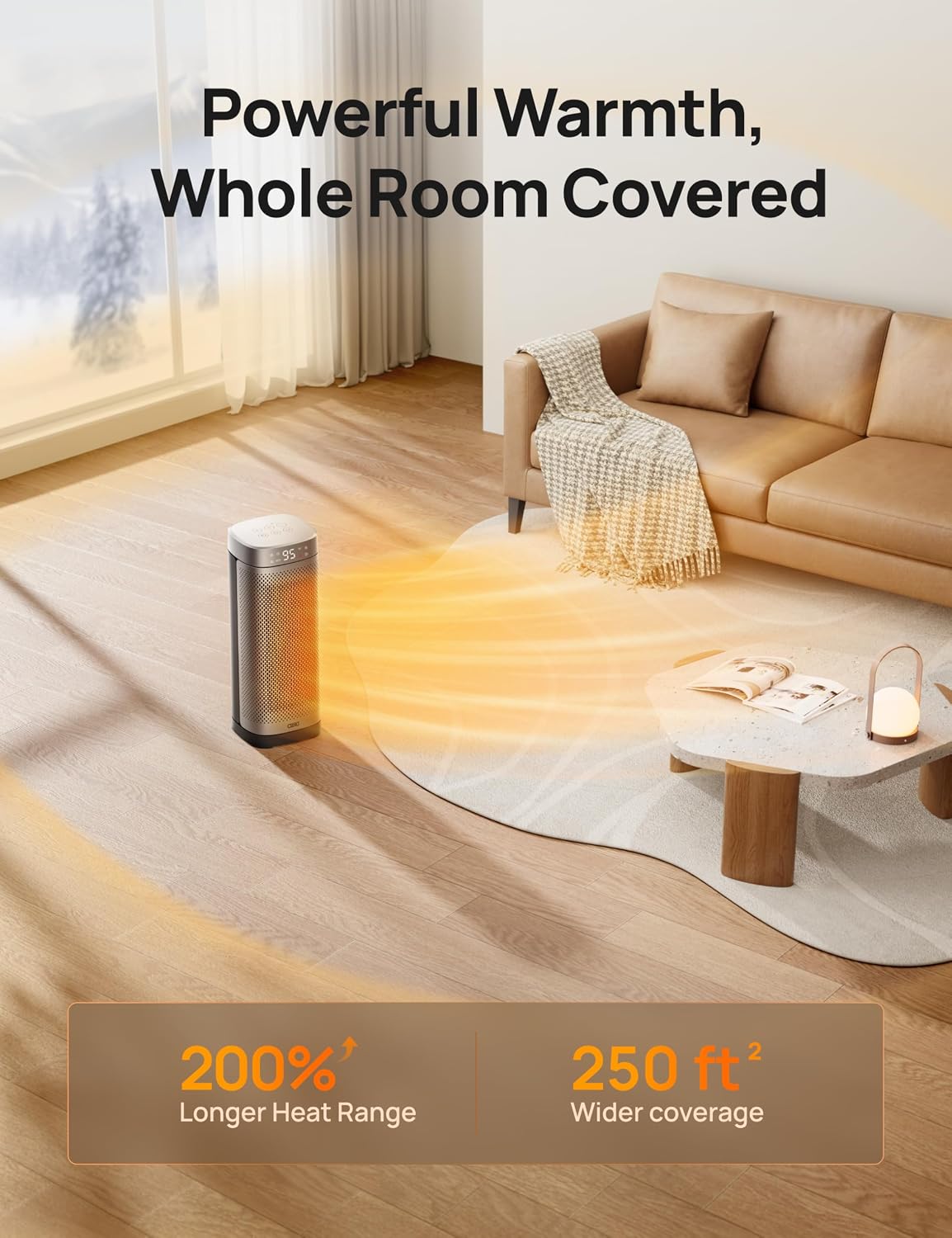 Thumbnail 2 de DREO DR-HSH014 16-Inch PTC Space Heater, 1500W, Remote & Oscillation