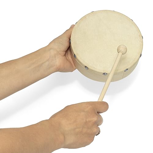 Detalle 2 de World Rhythm HD-6 Handtrommel – Halbrund in 6 Zoll, inkl. Schlägel