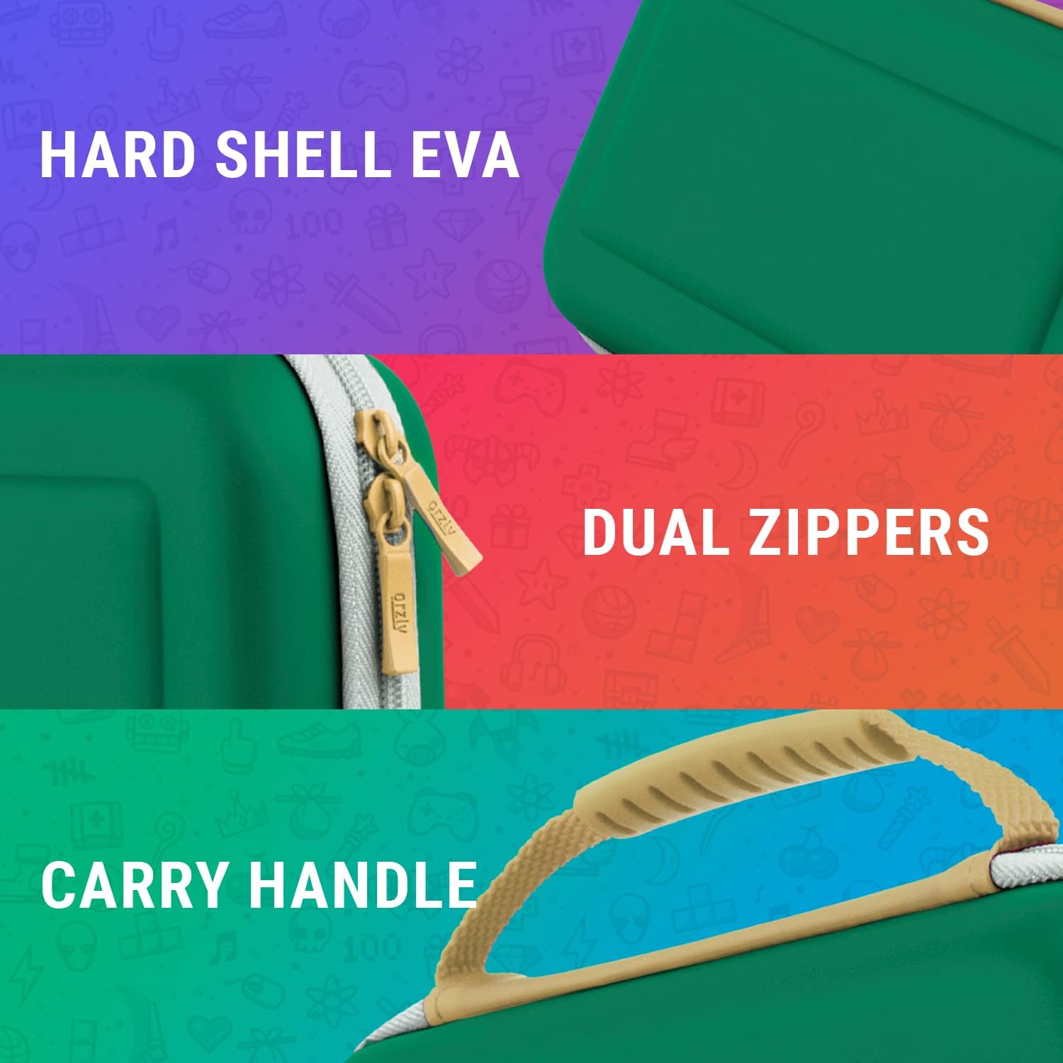 Thumbnail 5 de Orzly Tragetasche für Nintendo Switch OLED – Schutzhülle mit Zubehör- und Spiele-Ablagefach in Geschenkverpackung