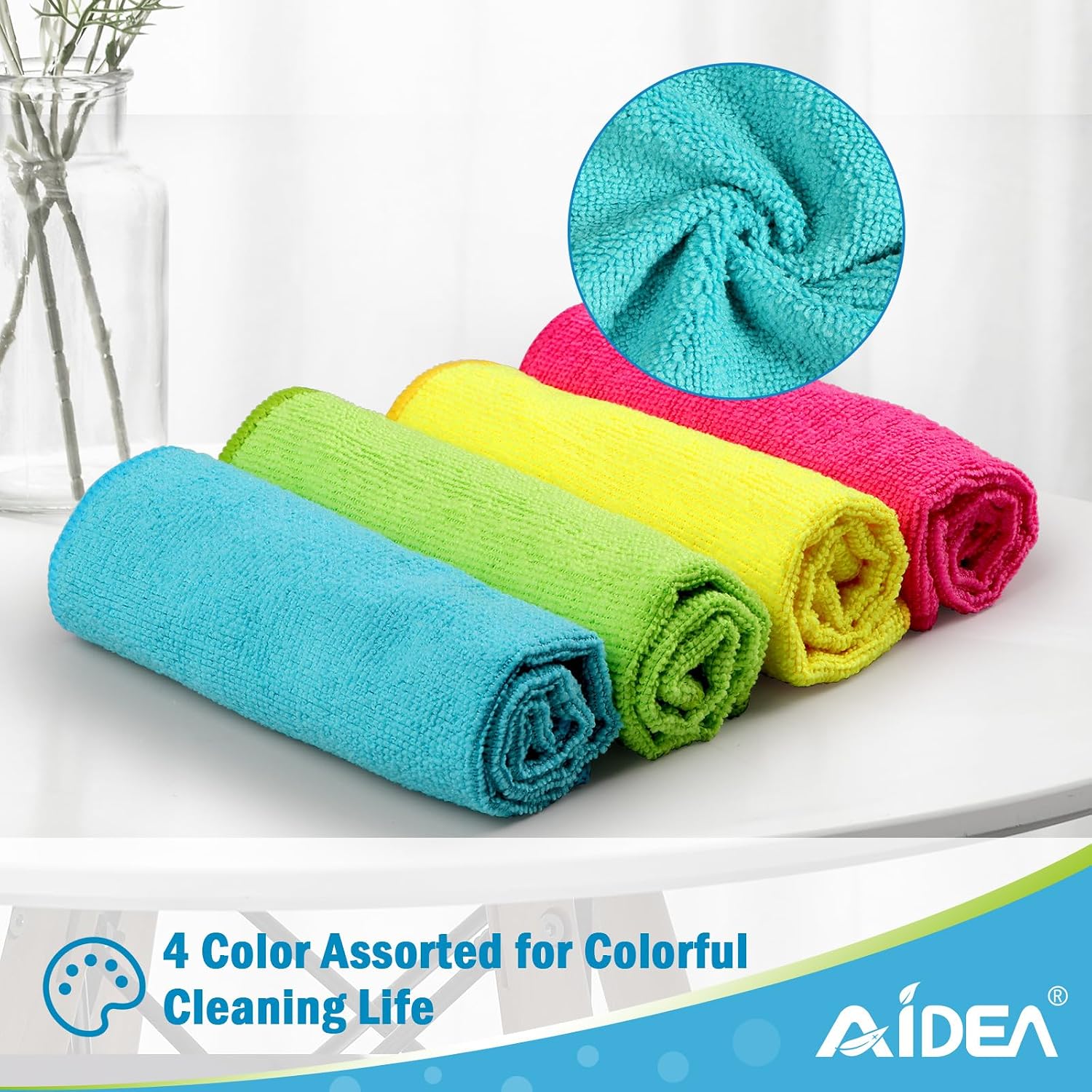 Detalle de AIDEA Microfibre Cloth 12 pack, 30 x 30 cm