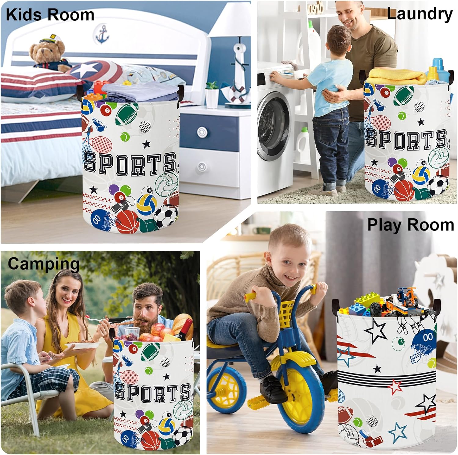 Thumbnail 6 de HUUMONSS Sports Balls Laundry Hamper 63L