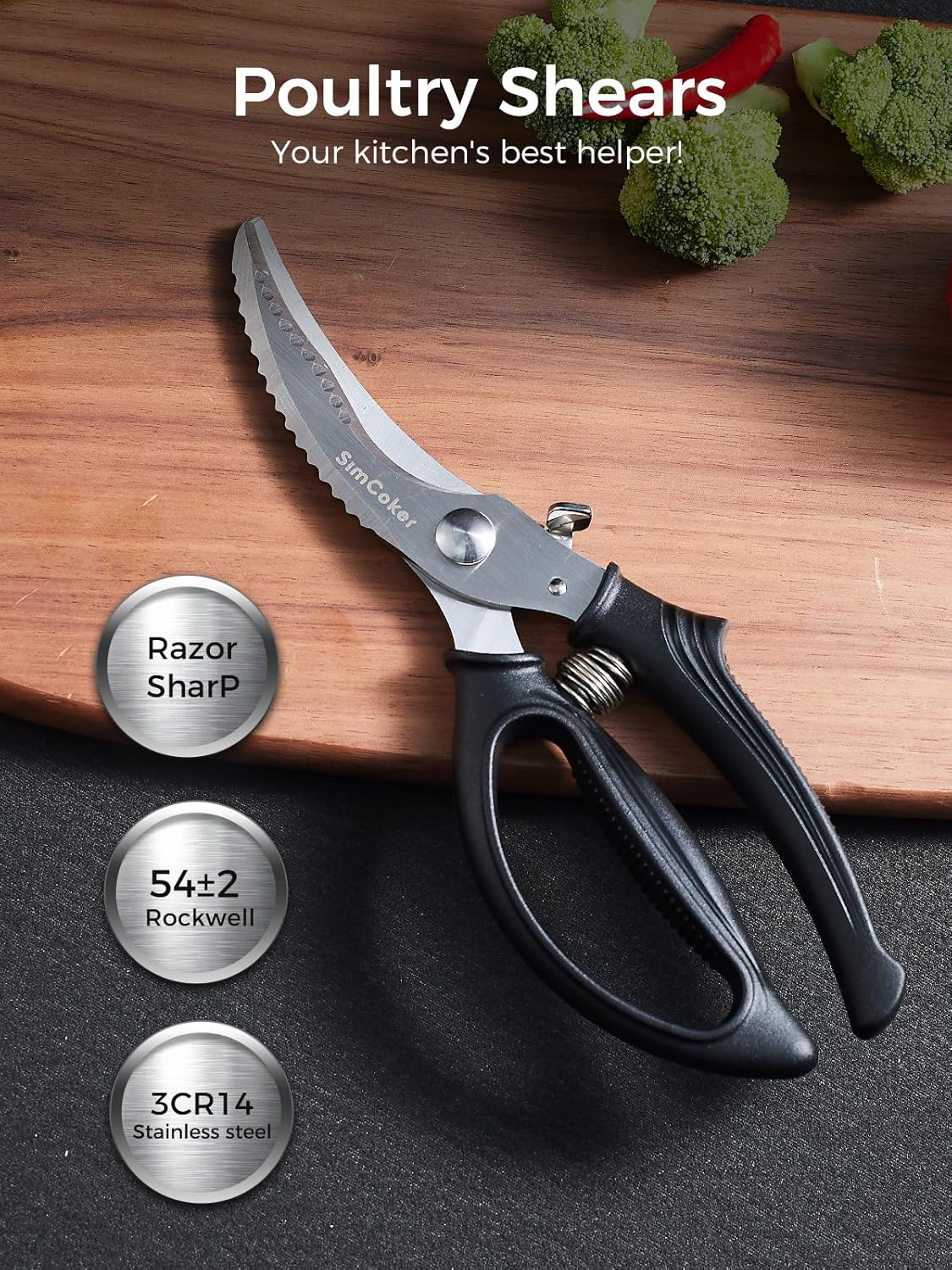 Detalle de Poultry Shears Heavy-Duty Kitchen Scissors for Meat ✂