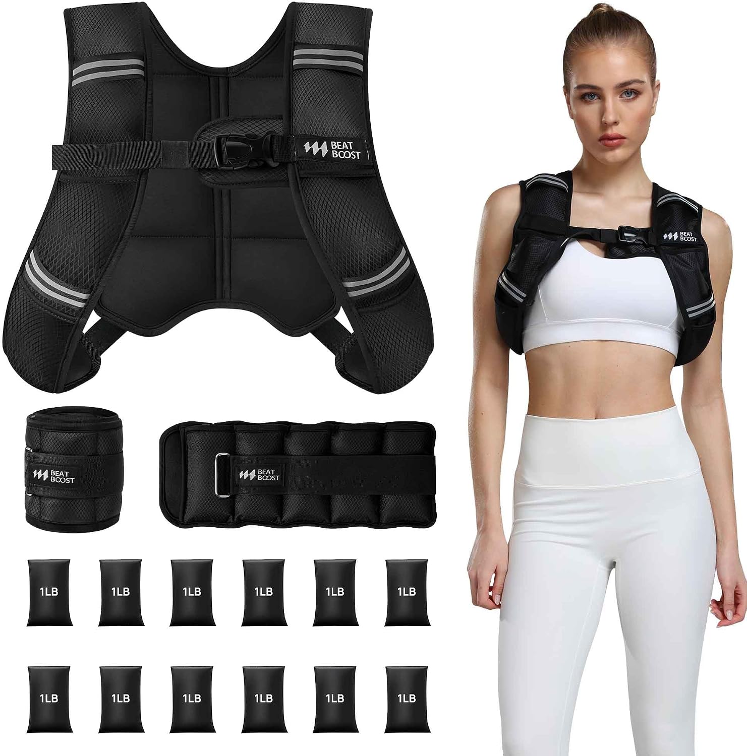Detalle de BeatBoost Weighted Vest, 5–30 lb