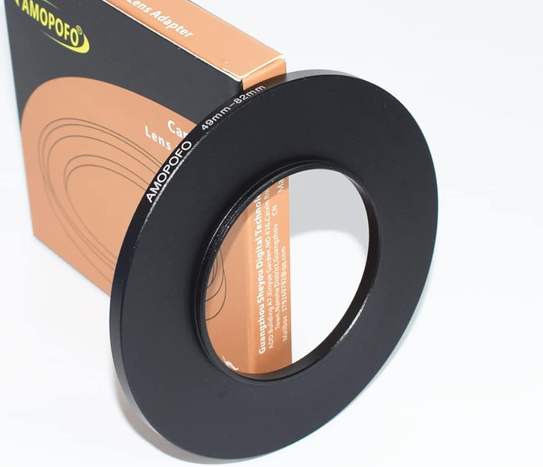 Detalle 2 de AMOPOFO 49mm to 82mm Camera Filter Ring – Step Up Ring for UV/ND/CPL Filters