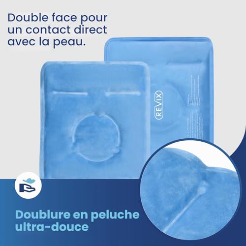 Detalle 2 de REVIX Poche de glace pour genou – Compresse gel flexible réutilisable (Bleu)