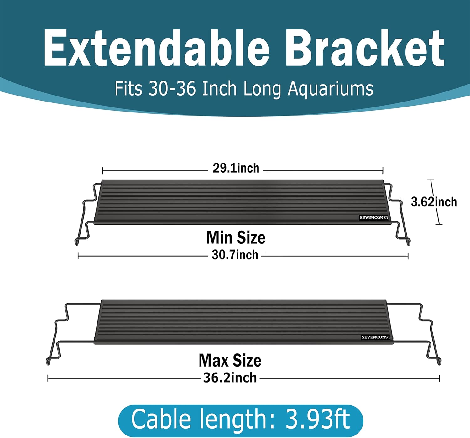Thumbnail 6 de SEVENCONST 24/7 Mode LED Aquarium Light for 30-36 Inch Tanks