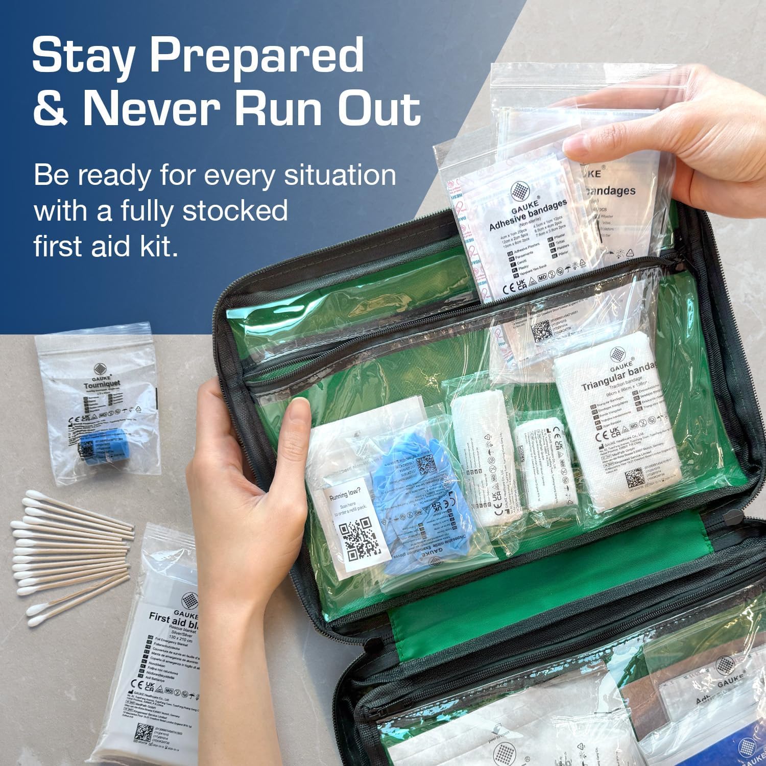 Thumbnail 3 de 180 Piece First Aid Kit Refill with Eyewash and Blanket 🩹