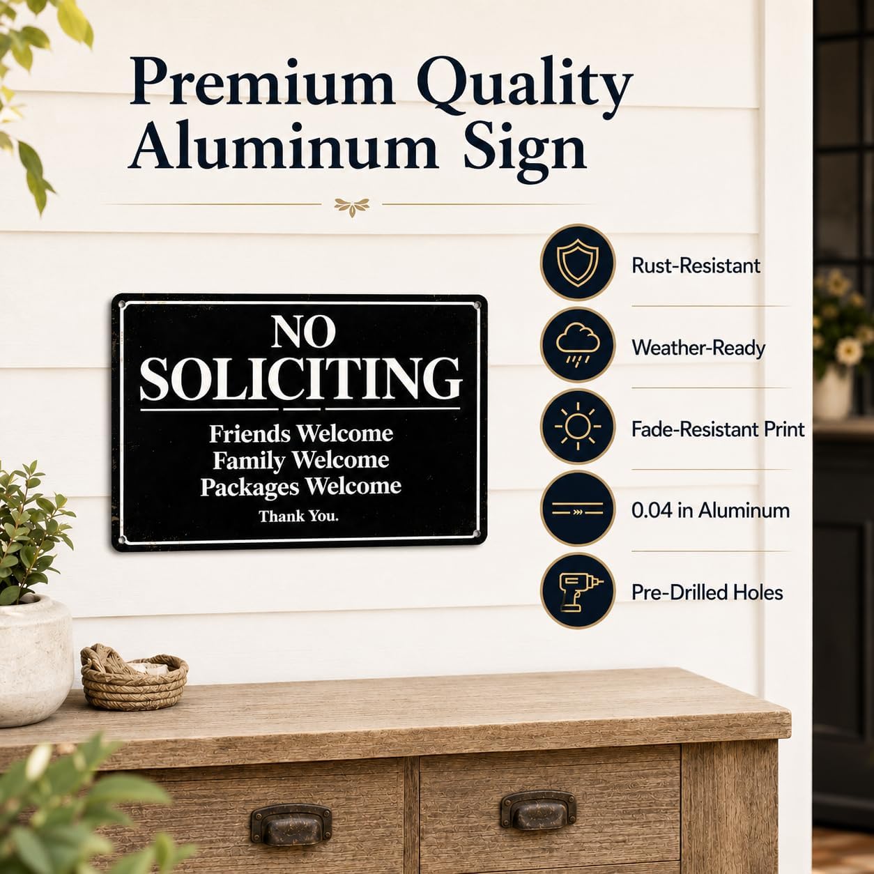 Detalle de No Soliciting Door Sign, 8 x 12 Inch