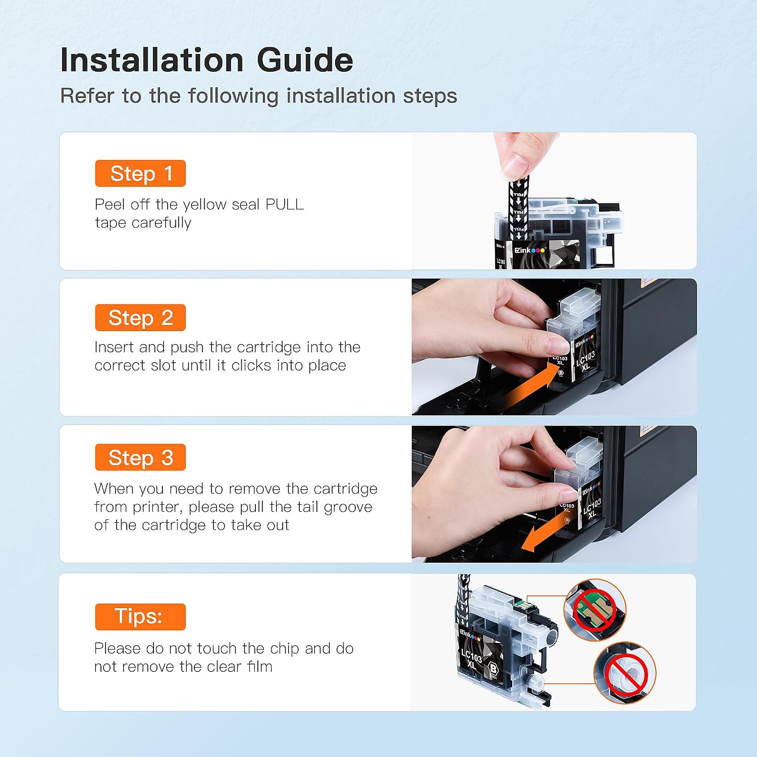 Detalle de E-Z Ink compatible ink cartridges LC103XL